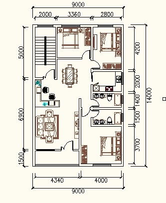 房屋设计图一室一厅,一房屋设计图大全